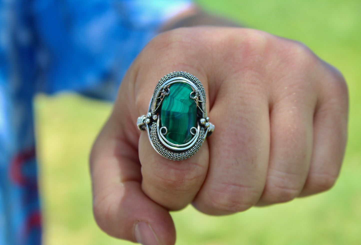 Malachite Ring - Size 10