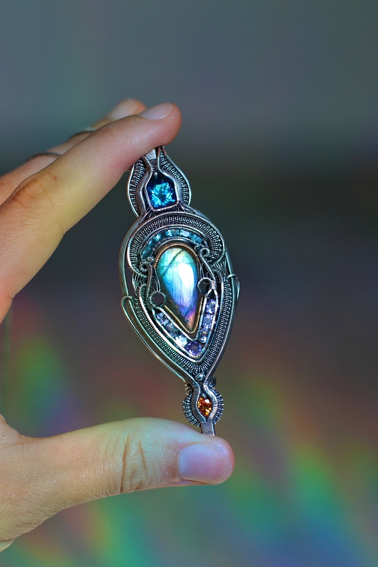 Aurora Borealis - Labradorite Pendant
