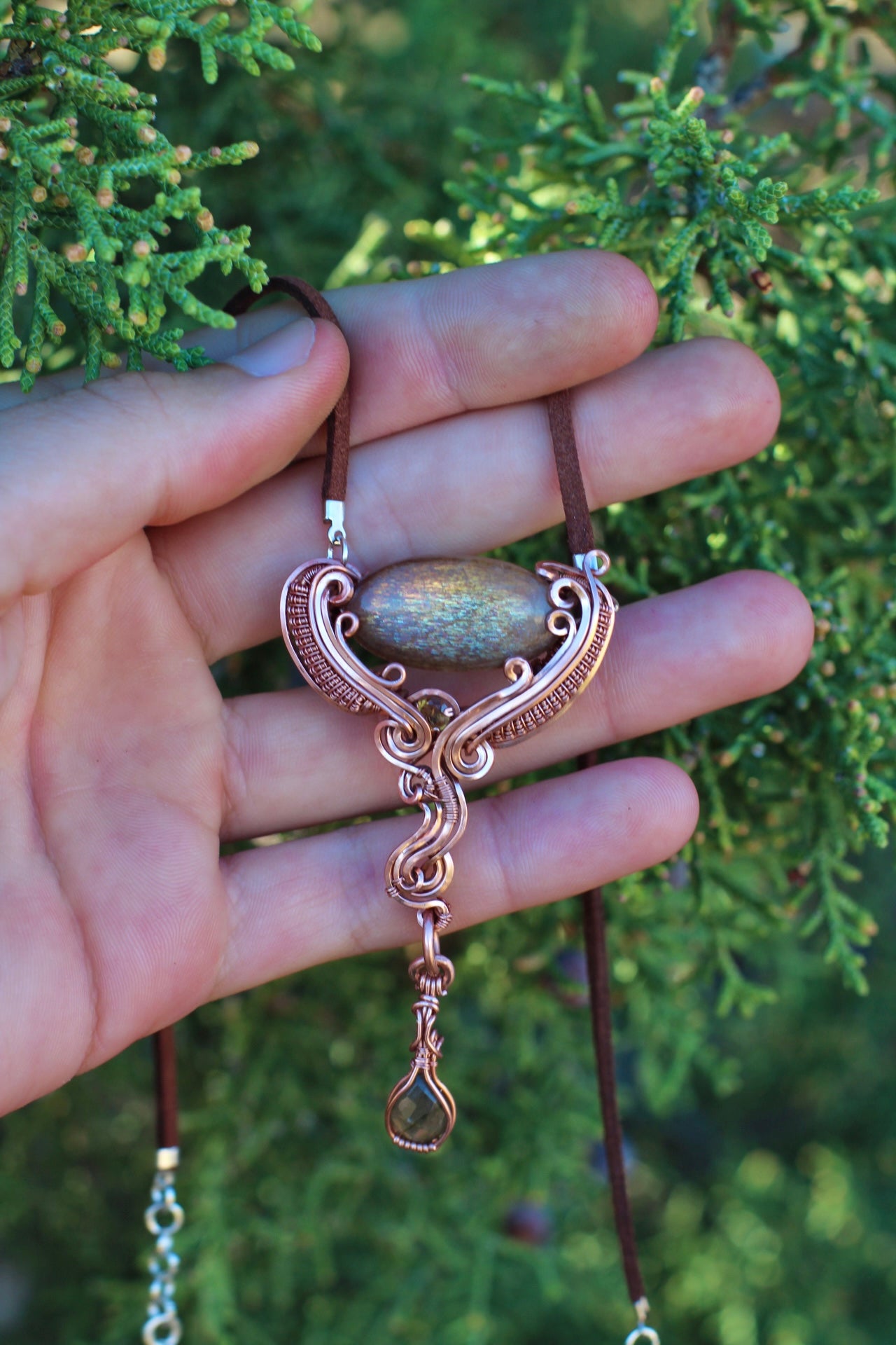 Just Peachy - Peach Moonstone Pendant