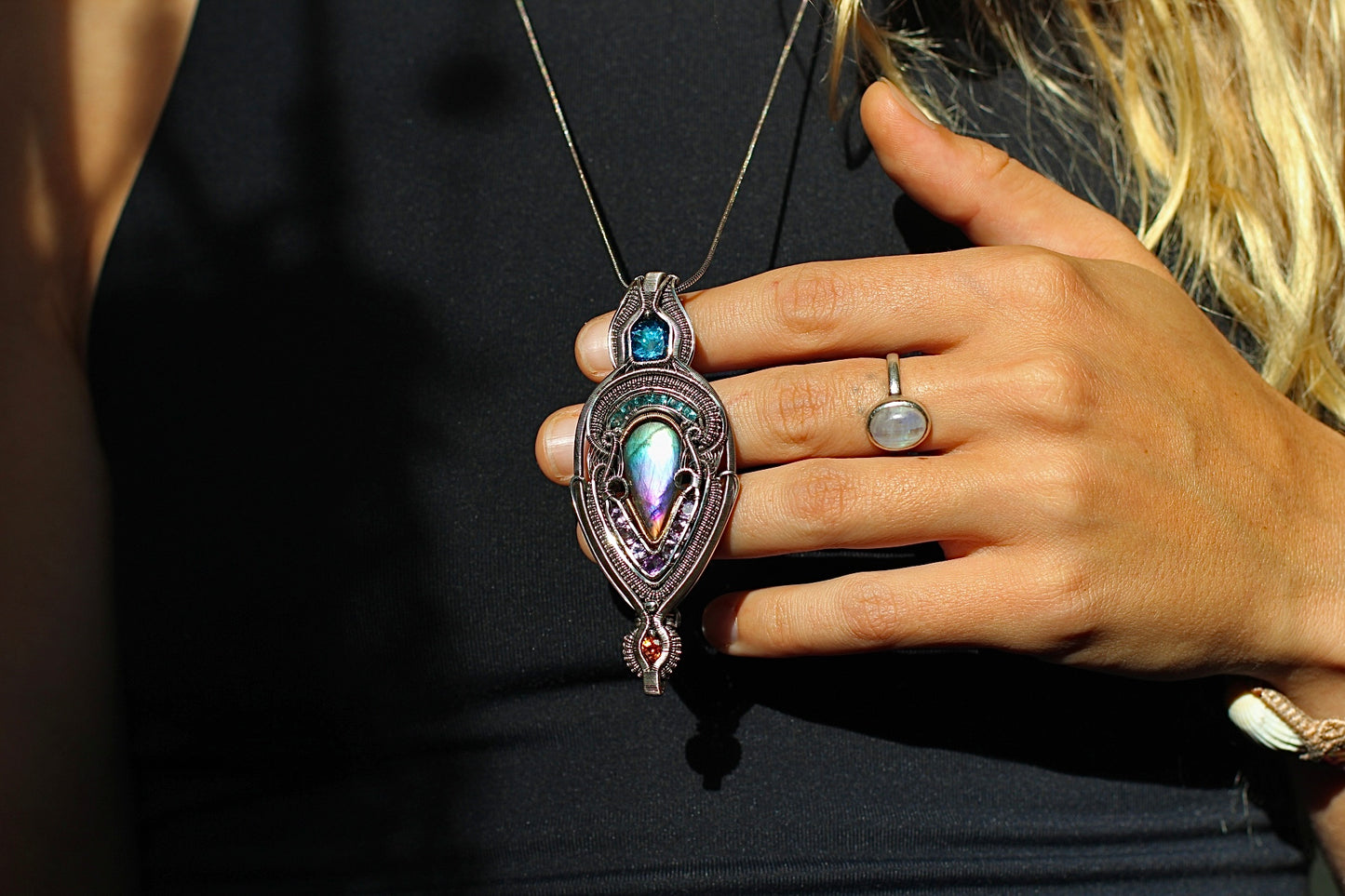 Aurora Borealis - Labradorite Pendant