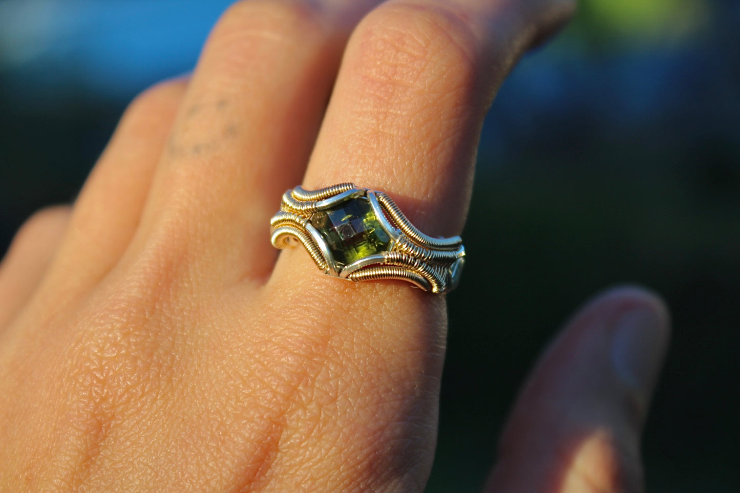 Moldavite Ring - Size 7