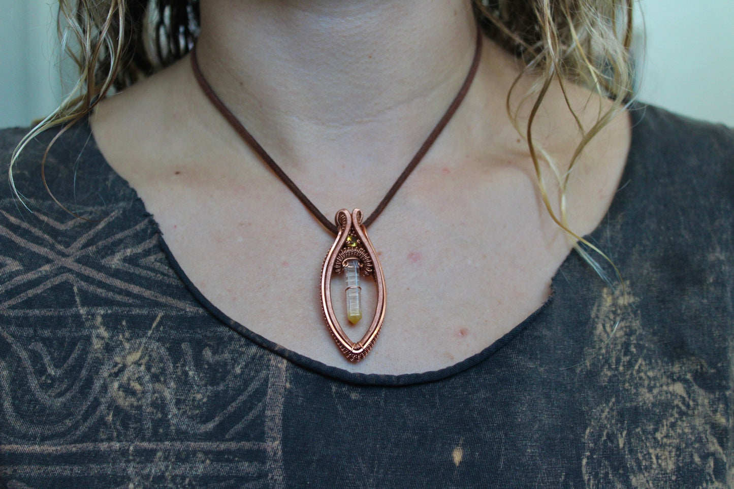 Sunshine - Mango Quartz Pendant