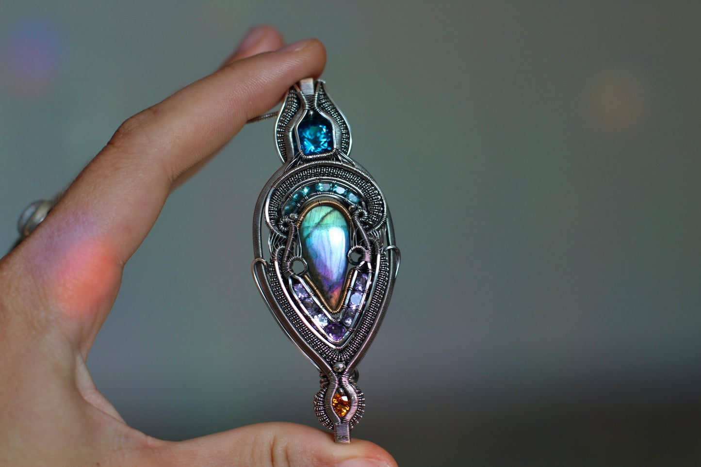Aurora Borealis - Labradorite Pendant