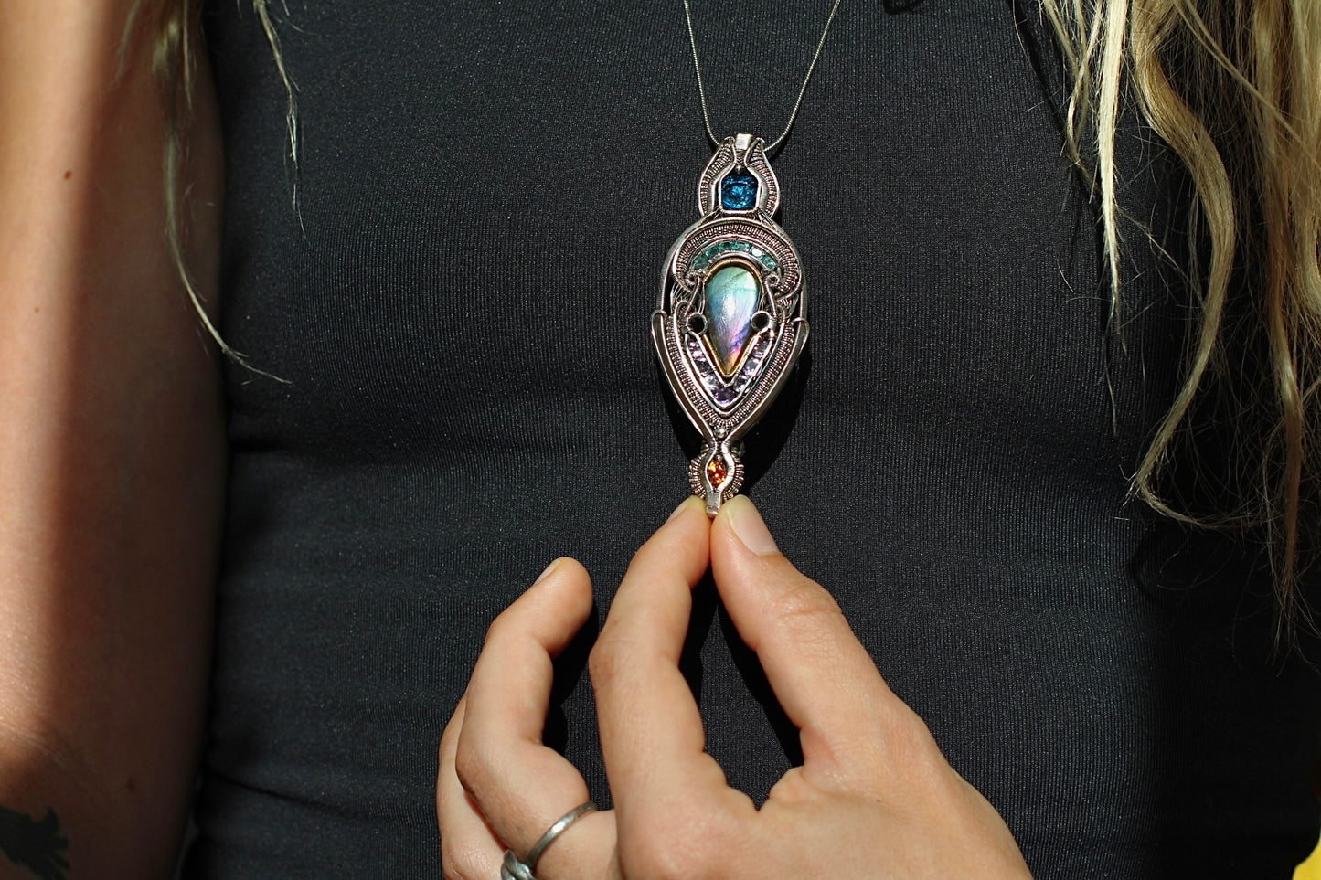 Aurora Borealis - Labradorite Pendant