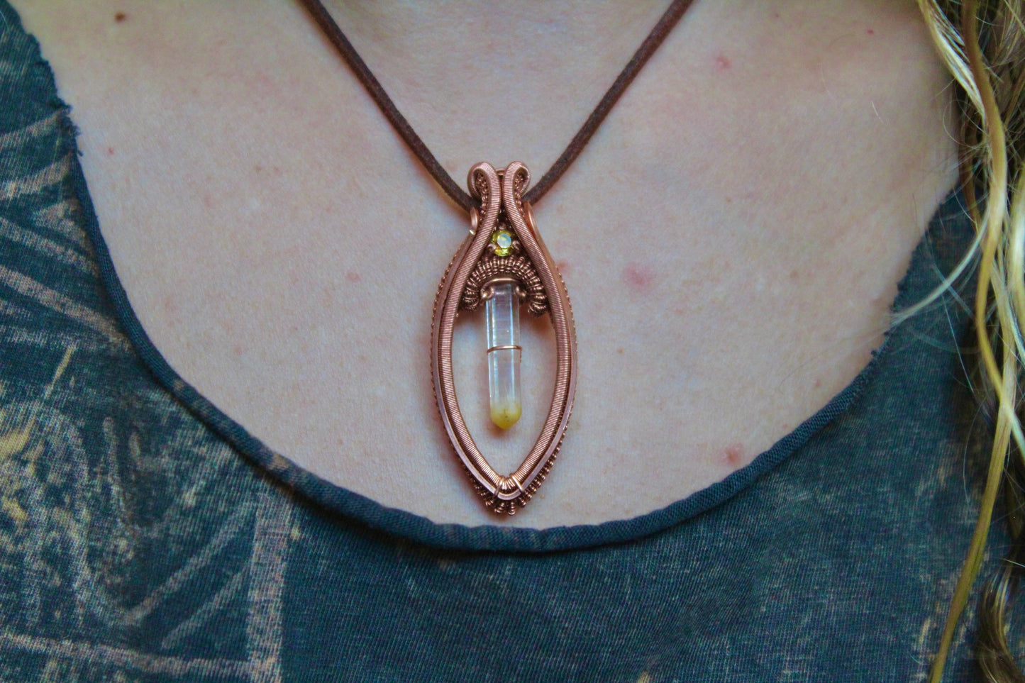 Sunshine - Mango Quartz Pendant