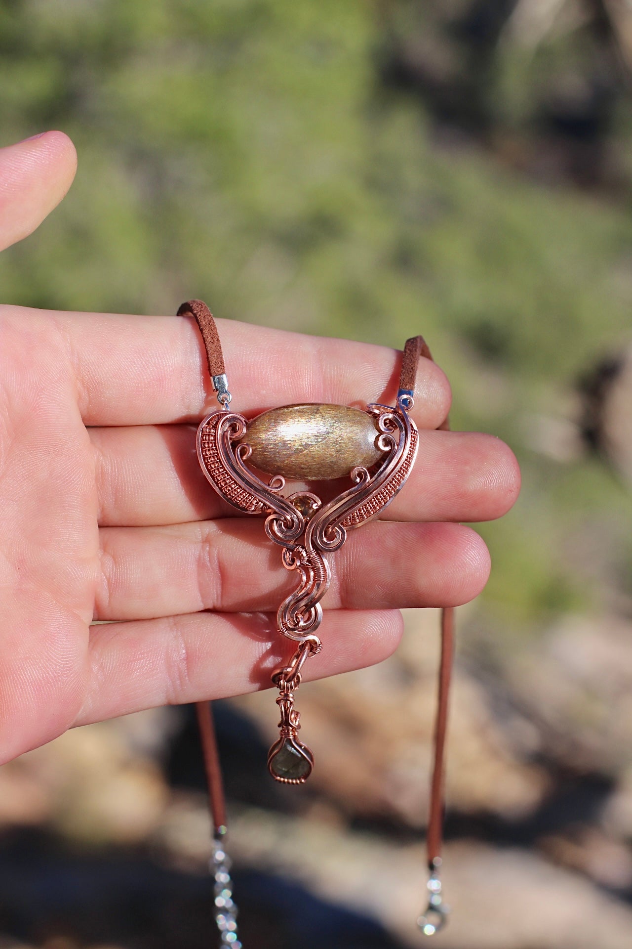 Just Peachy - Peach Moonstone Pendant