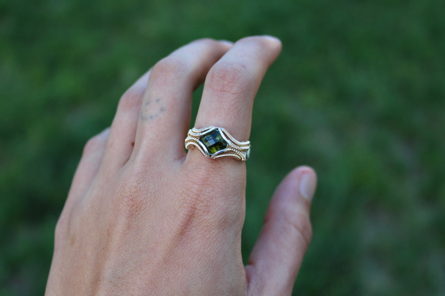 Moldavite Ring - Size 7
