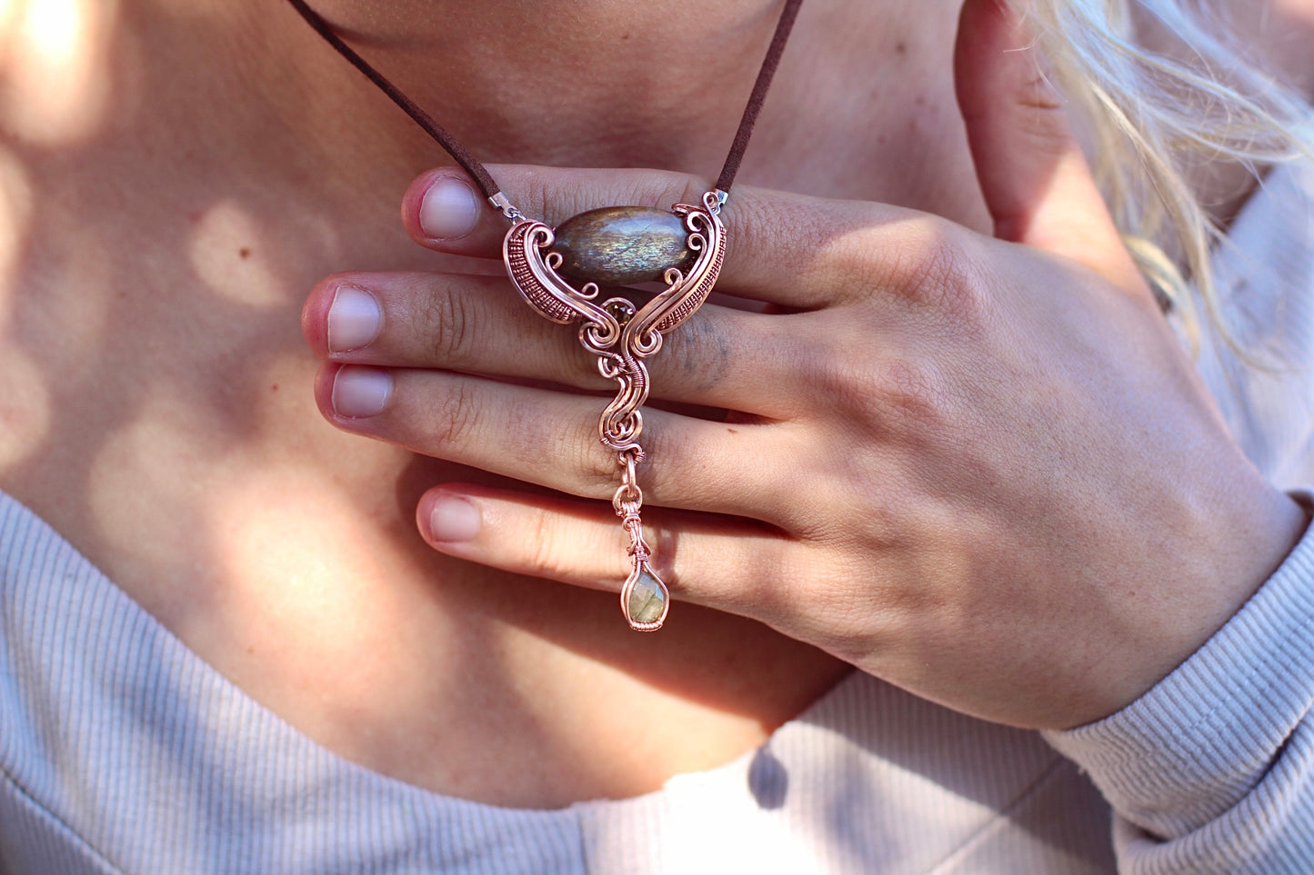 Just Peachy - Peach Moonstone Pendant
