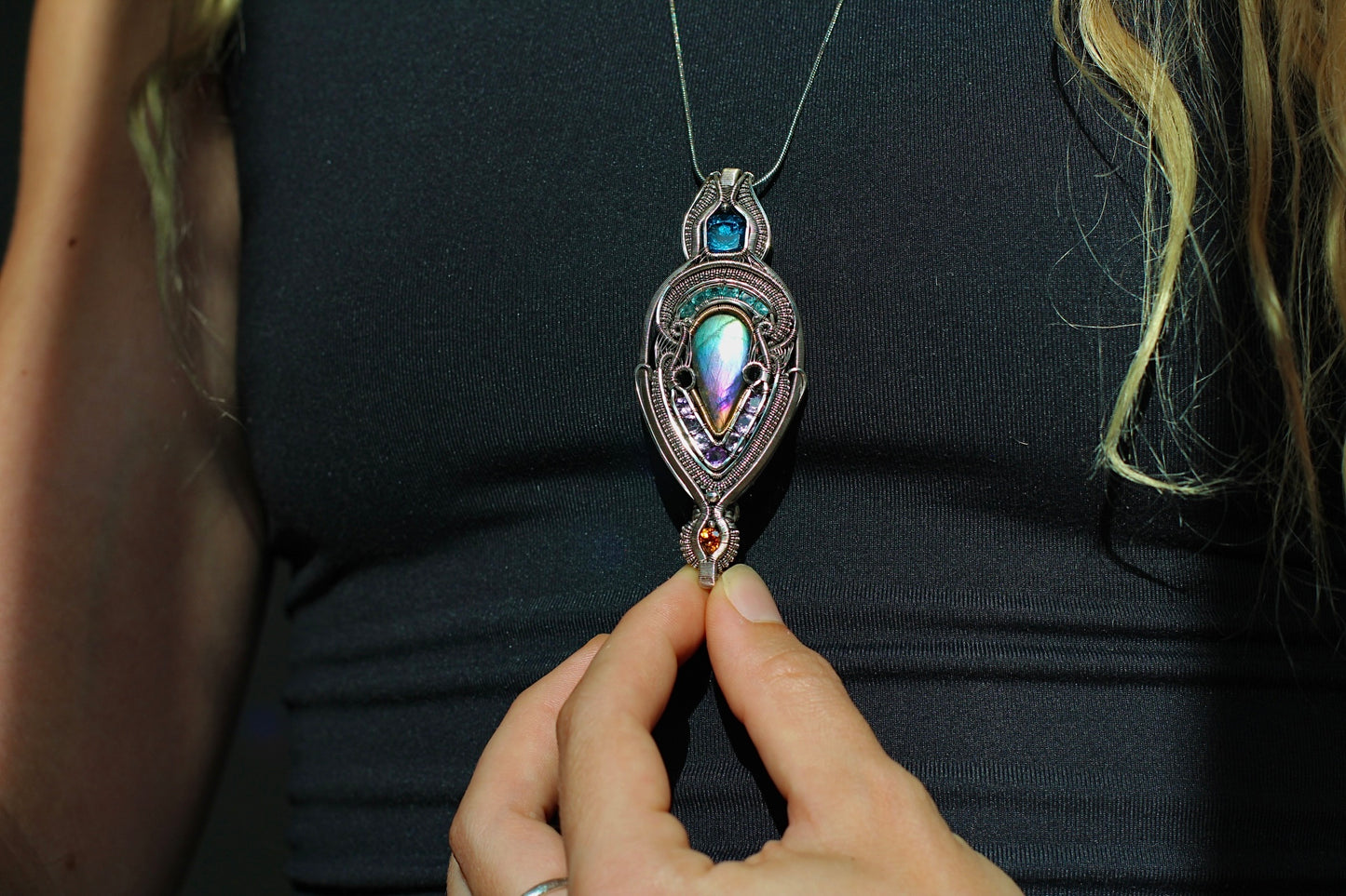 Aurora Borealis - Labradorite Pendant