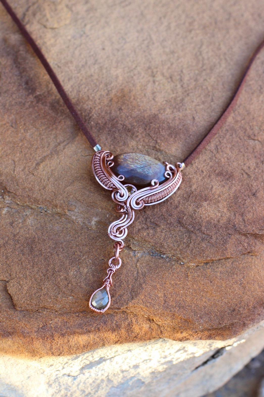 Just Peachy - Peach Moonstone Pendant