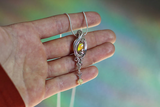 Nectar - Ethiopian Honeycomb Opal Pendant
