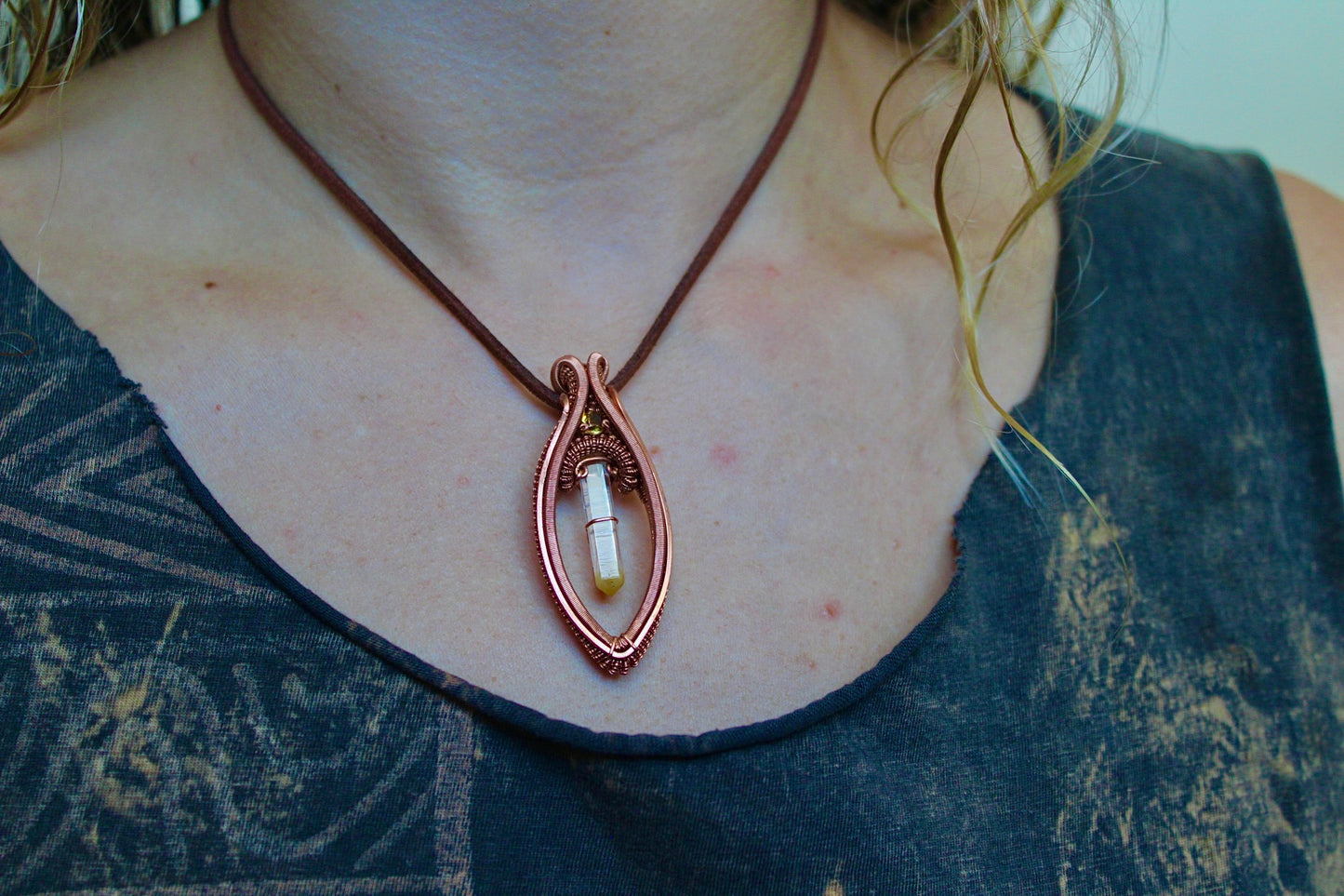 Sunshine - Mango Quartz Pendant