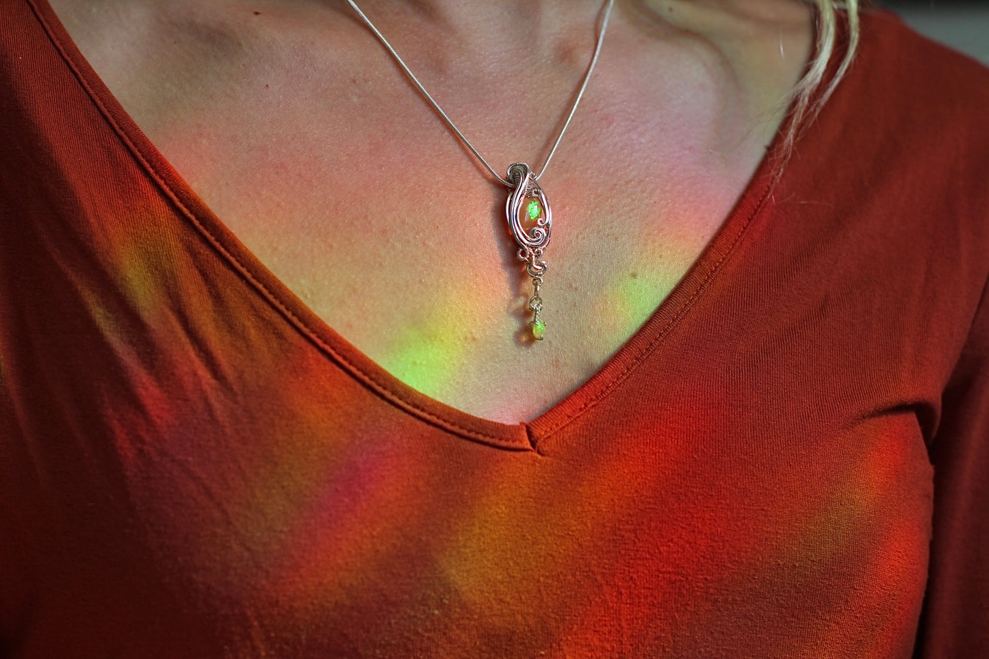 Nectar - Ethiopian Honeycomb Opal Pendant