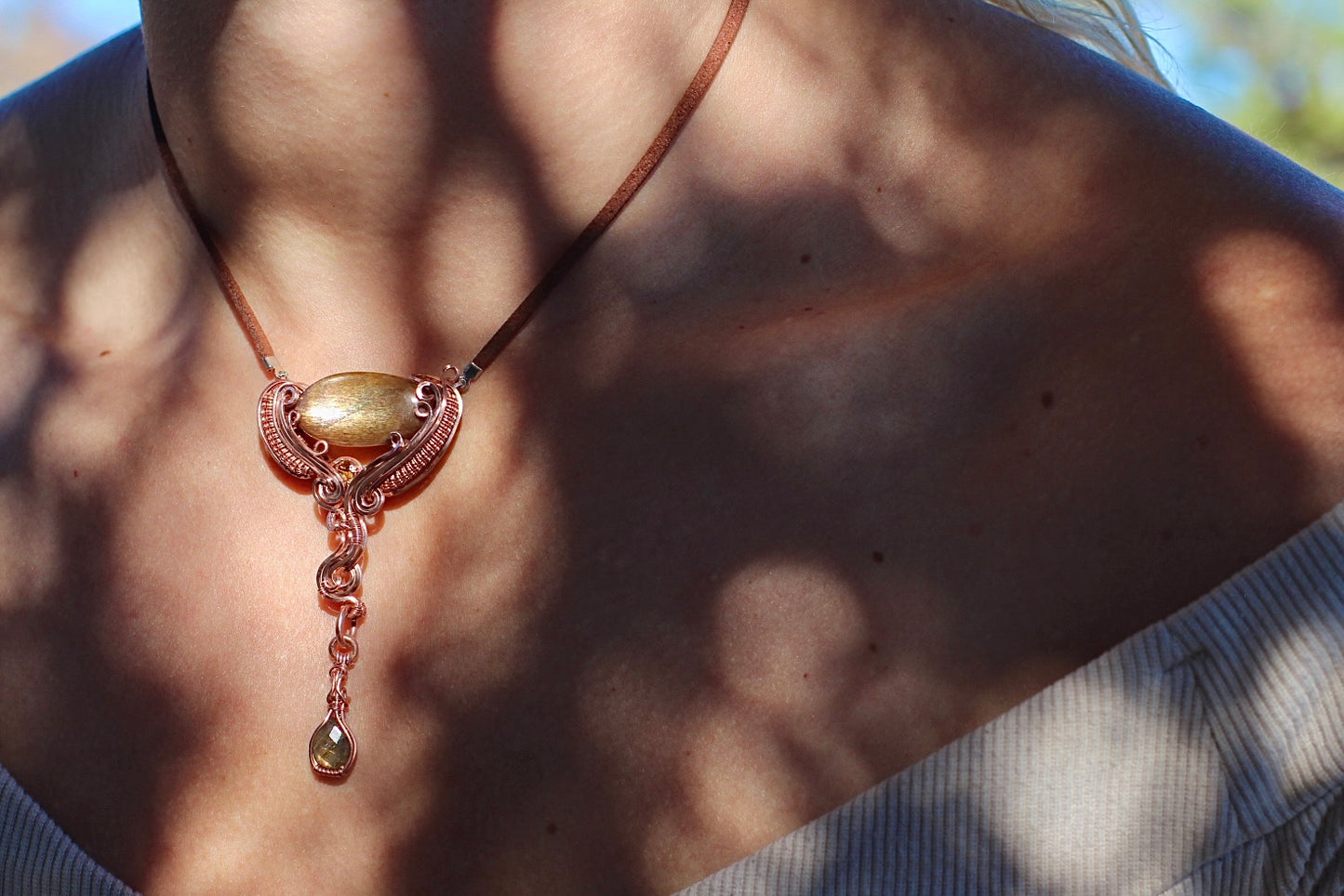 Just Peachy - Peach Moonstone Pendant
