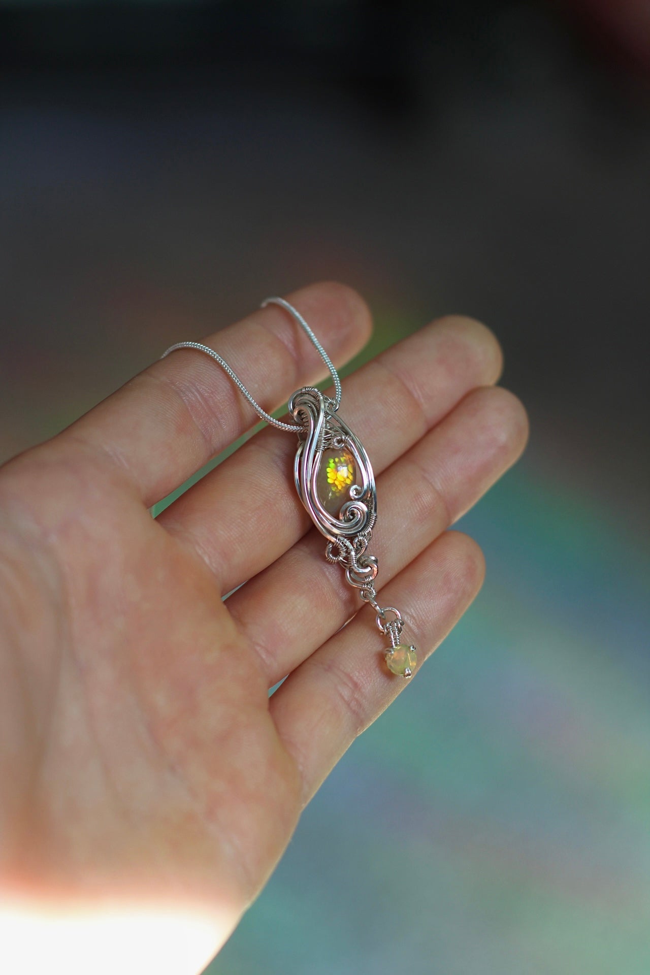 Nectar - Ethiopian Honeycomb Opal Pendant