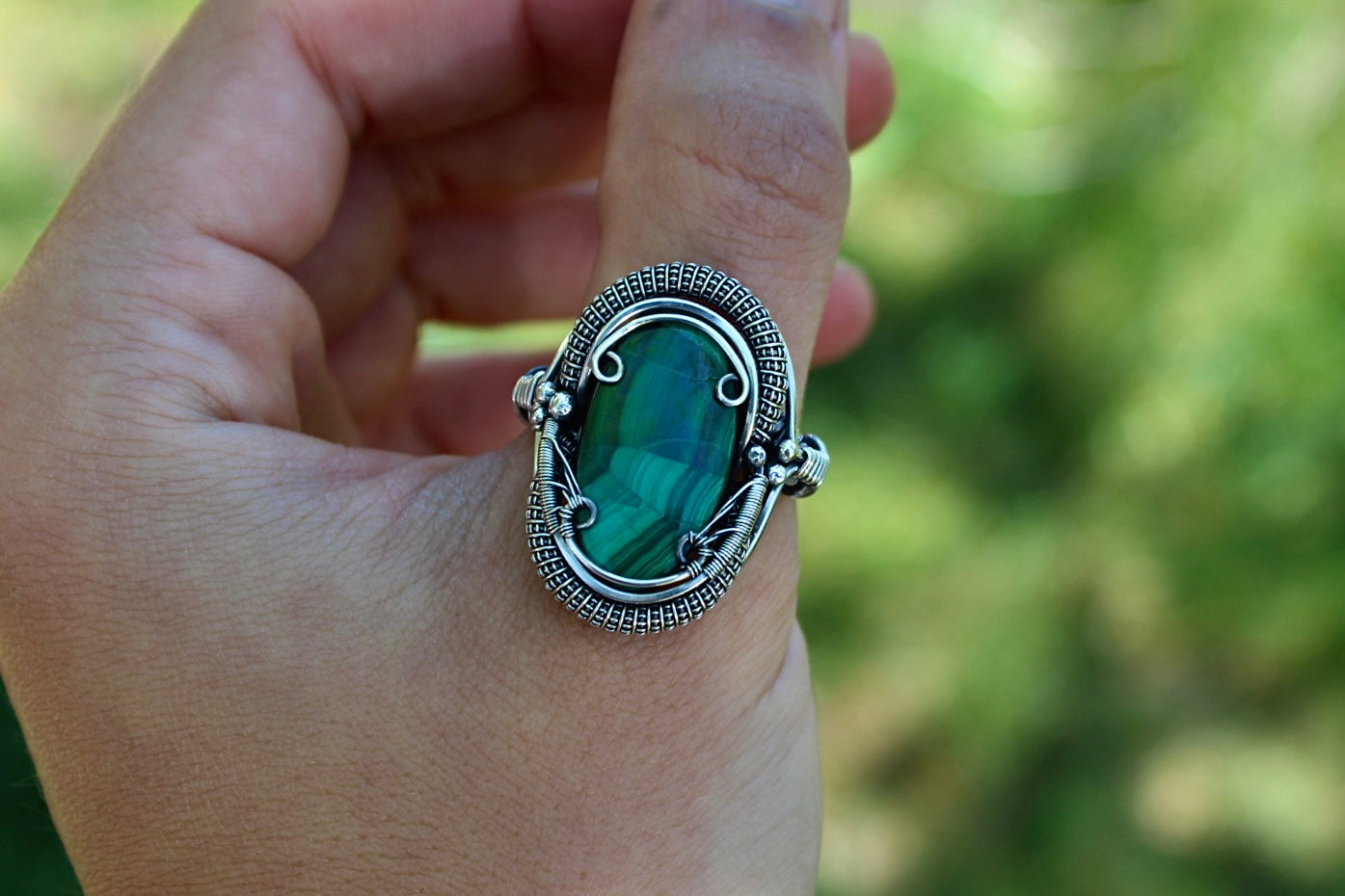 Malachite Ring - Size 10